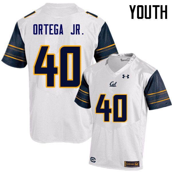 Youth #40 David Ortega Jr. Cal Bears (California Golden Bears College) Football Jerseys Sale-White
